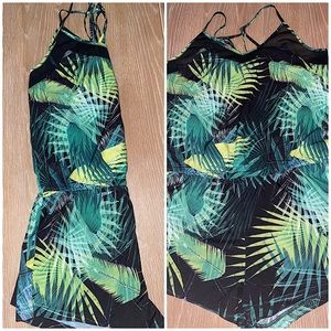 Fabletics Rainforest Print/Black Romper